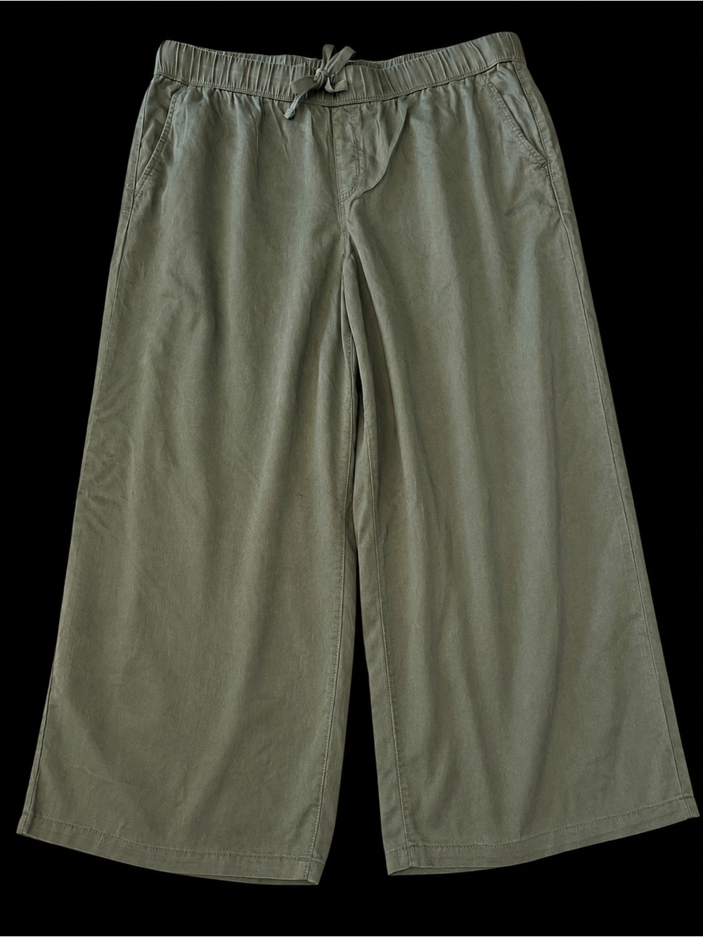 Nine West Olive Pull On Wide Leg Pants XXL Soft Stretch NWT